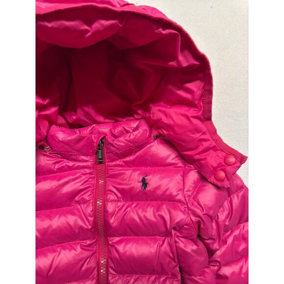 Polo Ralph Lauren Toddler Girl's 2/2T Water-Repellent 650 Fill‎ Down Jacket Pink - Picture 5 of 13